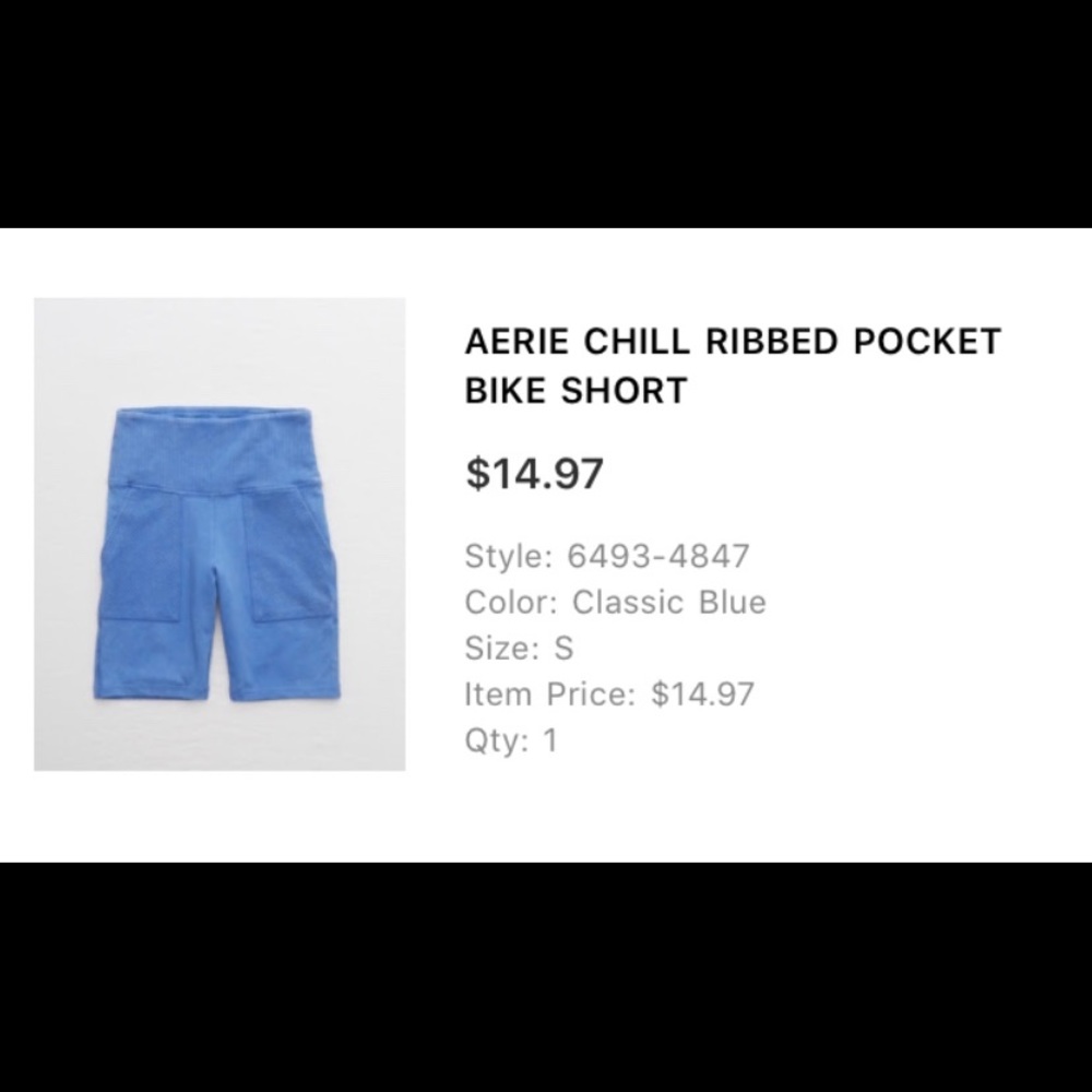 Aerie chill biker shorts ribbed